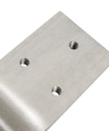 Close-up of Ford Bronco Door Hinges Kit Left And Right For 1966-1977, Galvanized Silver Finish, 304 Stainless Steel
