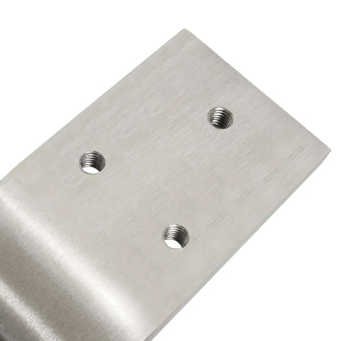 Close-up of Ford Bronco Door Hinges Kit Left And Right For 1966-1977, Galvanized Silver Finish, 304 Stainless Steel