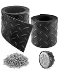 Real Rubber Tire Upgrade Kit for Power Wheels Kids Ride On Cars, Anti Slip and Quiet Ride, 2 Pack with screws and wheel cover