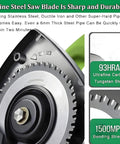 Sharp fine steel saw blade for Badass Electric Automatic Pipe Cutter, designed for stainless steel and ductile iron pipes.