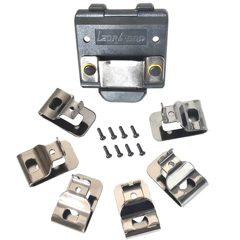 Drill Clip Holster Set For Tool Belts And Impact Drivers, 6 Pack Utility Belt Clips, black drill holster, stainless steel clips