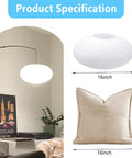 Set Of 2 16 Inch Oval Paper Lanterns Rice Paper Lamp Shades for Home Decor and Events with size specifications