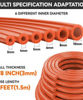 Henny's Got This Silicone Vacuum Hose Kit With Six Versatile Multi-Size Pieces Perfect For Auto Engine Air Water Repairs And Maintenance Tasks To Get Your Ride Running Smooth As Butter Without Any Leaks Or Issues! 3mm 5ft hose
