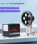Badass Digital Measuring Wheel With Length Counter And Preset Control For Cable Wire Fishing Line showing counter with size specifications.