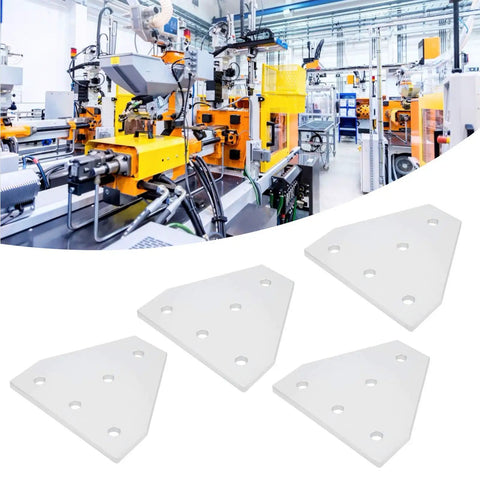 4 Pack T Shape Joining Plate for Aluminum Extrusion Frames, 5 Hole Heavy Duty Corner Bracket for 2020 3030 4040 Profiles