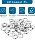 M10 Stainless Steel Split Lock Washer And Flat Washer Kit 100 Pcs 304 Grade Rust Resistant 50 Split Lock Washers And 50 Flat Washers For Auto Machinery And DIY Projects, 304 stainless steel washers