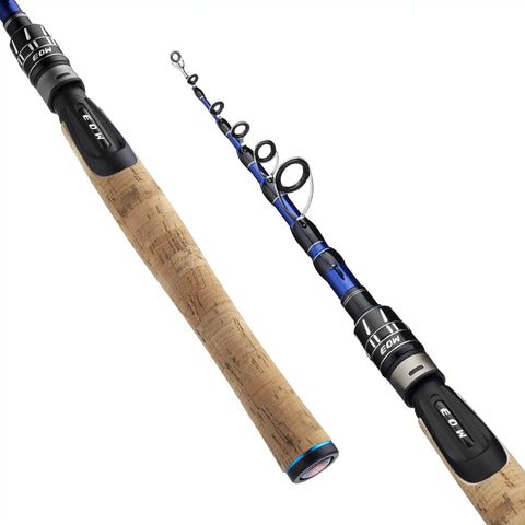 Portable Telescopic Casting And Spinning Fishing Rods Go-To Travel Companion 24T Carbon Blanks With Solid Carbon Tip Cork Handle