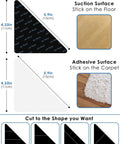 Diagram showing dimensions and surfaces of the Non Slip Rug Pad Grippers Set, 14 Pack Anti Slip Rug Pads For Area Rugs And Carpets.