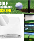 Indoor Golf Simulator Setup For Home And Commercial Use, Four Size Options, Includes HD Impact Screen with golf course display