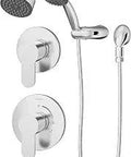 Identity 2-Handle Tub And Shower Trim Kit With 1 Spray Hand Shower In Polished Chrome, Easy Install Non Diverter Spout, 60 Inch Hose