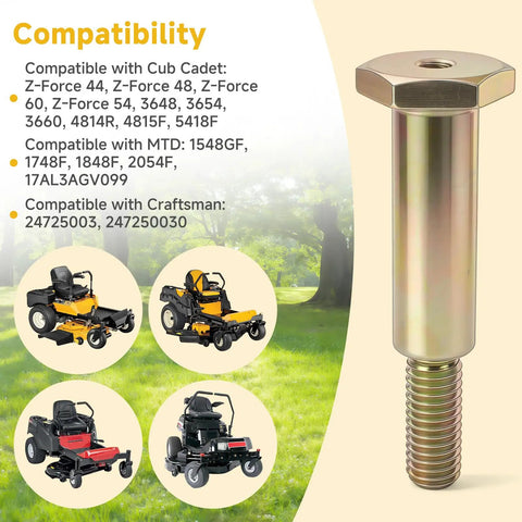 Shoulder Bolt 7/16-14 For Lawn Mowers And Lawn Tractors Replacement Part 738-3102 938-3102 Durable Steel Fastener Compatibility Chart