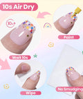 Applying 12 Color Nail Art Pens Set With 0.5mm Fine Tip For Precise Lines And Quick Air Drying Acrylic Markers on fingernail