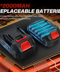 21V replaceable lithium batteries for 2 In 1 Cordless Electric Grease Gun Kit With 12000 PSI Output, 5.3 Oz Per Min, Dual Pistol Grip