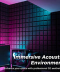 4 Pack Full Size 48X24 Acoustic Foam Panels Soundproof Wall Tiles Flame Retardant in a colorful acoustic environment.