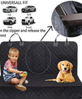 Waterproof Dog Car Seat Cover For Back Seat Universal Nonslip Protector For Armrest And Seat Belt Durable