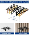 Heavy Duty Garage Wall Mount Shelving Unit 2 By 3 Feet Black 1 Pack Holds Up To 200 Lbs For Easy Organization And Storage Bins Classic Series Durable Steel Construction Easy Install Space Saving Garage Storage Solution