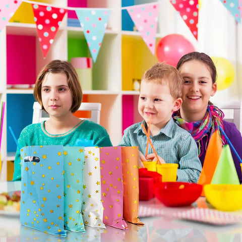 40 Pack Party Favor Bags Goodie Bags For Birthday Parties And More, Bulk Gift Bags For Baby Showers, Weddings, Holidays, 6.7x9.7 in