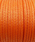 Close-up of GM Climbing Throw Line 2.2mm 180ft Orange UHMWPE Cord, 1000lb Strength for Tree Climbing, Arborist Utility Rope