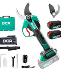 Cordless 20v Brushless Electric Pruning Shears With Dual 20ah Batteries And Sk5 Steel Blades Make Snipping Garden Limbs A Smooth Piece Of Cake Up To 14 Inches Easily, complete set with tools.