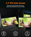 Rugged Pipe Inspection Camera With A 4.3 Inch Hd Dvr Monitor showcasing a 4.3" IPS color screen for video diagnostics.