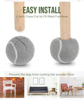 Precut Tennis Balls Bulk for Furniture Legs and Chair Feet Covers Gray Floor Protection for Hardwood and Tile Quiet Glide