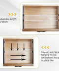 Built Tough Metal File Cabinet Rails 12 Pack Silver Adjustable Drawer Slides 10 To 18 Inch shown with adjustable clips for filing.