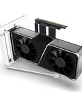 Vertical GPU Mounting Kit With 175mm PCIe 4x16 Riser Cable Heavy Duty Steel Bracket White GPU Holder For Stable Card Positioning