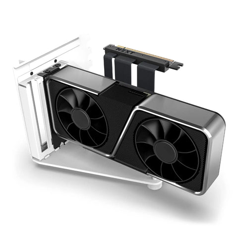 Vertical GPU Mounting Kit With 175mm PCIe 4x16 Riser Cable Heavy Duty Steel Bracket White GPU Holder For Stable Card Positioning