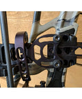 XL Quiver Mounting Bracket for Crossbow and Archery Gear, Clearance Boost For Arrow Rest Clearance, Longer By Half Inch Than Standard, One Size, Black attached to bow sight