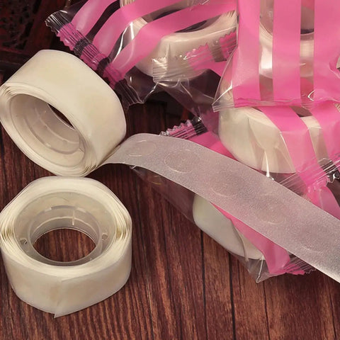 Round Dot Balloon Stickers Set With 18 Rolls Super Strong Adhesive Easy Peel And Remove Perfect For Balloon Arches And Party Decor Jars Bottles And Craft Projects Transparent Labels, 18-roll latex transparent dot labels on rolls