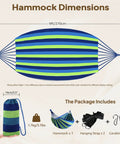 Ultra Comfy Cotton Hammock Portable Camping Hammock For Hanging With Tree Straps Sturdy Garden Fabric Hammock dimensions