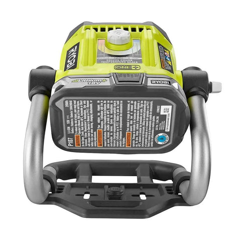 Hybrid LED Work Light With Color Range 2700K To 5000K, 18V One Plus Compatible, Rotating Head, Tripod Adapter, sturdy design.