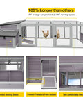 Outdoor Wooden Chicken Coop For 4 To 6 Birds With Two Nesting Boxes, Big Hen House And Bird Run, Cozy Weatherproof Setup