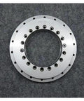 Rock Solid Yrt100 Rotary Table Bearing 100x185x38mm high precision thrust swing rotation close-up view on gray background.