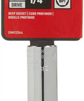 Deep SAE Socket For 3/8 Inch Drive And 1/4 Inch, 6-Point, Corrosion Resistant Chrome Finish on packaging