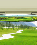 16.5 Inch Golf Cart Rear View Mirror With No Fuss 150 Degree Curved Design For EZGO Yamaha Club Car showing wide green landscape