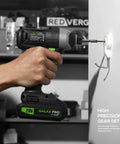 20V Cordless Impact Driver With One Quarter Inch Hex Chuck LED Work Light Includes Six Bit Set Variable Speed Trigger