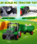 Epic Remote Control Tractor Toy Set with Trailer and Light Up Farm Vehicle, includes tractor, trailer, and farm animals