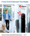 2 In 1 Door Alarm And Window Sensor Chime Set For Kid Safety And Home Security With 3 Level Volume Easy Switch Between Alarm And Doorbell Works On Doors And Windows Ideal For Garages And Apartments 3 Pack, white