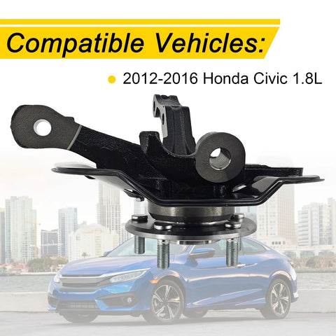 Front Left Steering Knuckle Wheel Hub Bearing Assembly For Honda Civic 1 8L 2012 2016 LK097 51216 TR3 Y00 51216 TR0 A00 Replacement Part