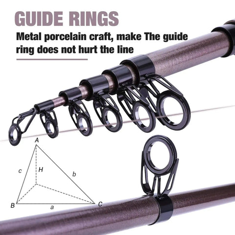 Telescopic Fishing Rod For Travel And Bass And Trout Angling With 24T Carbon Fiber Construction CNC Machined Reel Seat And Comfortable EVA Handle Silver 1.8m 5.9ft Portable Pole Saltwater Resistant Ceramic Ring Guides For Smooth Casting