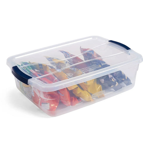 Rock Solid 17 Quart Clear Stackable Totes With Waterproof Airtight Latches Heavy Duty Plastic Storage Bins For Kitchen And Craft Organization 6 Pack Straight Up Legit Game Changer