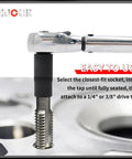 Magnetic Tap Socket Wrench Set Ten Piece With One Fourth Inch And Three Eighth Inch Drive Tap Holders in use