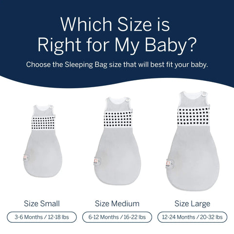 Breathing Wear Sleeping Bag For Baby, Size Small 3 To 6 Months, Pebble Grey, alongside medium and large size options
