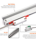 KA300 Digital Readout Kit showing linear scale encoder and TTL signal output plug with stainless steel conduit for lathe and milling machines.