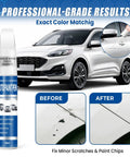 Ford Compatible White Touch Up Paint For F 150 Explorer And Escape 2 In 1 Scratch Repair Pen Color Accurate Oxford White YZ Z1 M6887 Quick Dry Long Lasting shown with repair results on a Ford vehicle