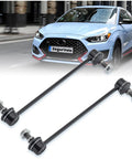 Front Stabilizer Bar End Link Kit 2 Pack K750523 For Hyundai Accent Veloster Tucson Elantra Elantra GT Elantra Coupe And Kia Forte Rio Soul 2012 To 2020 Models black alloy sway bar links