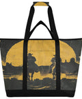 Large Capacity Reusable Insulated Cooler Tote For Picnics Beach Travel And Camping Leak Proof Lunch Box with sunset cowboy design