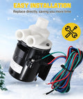 Water Pump Motor Assembly Replacement For Commercial Ice Machines Fits KM 320 KM 900 120V 60Hz 10 Watts 0.4 Amps PA0613 APTA92P10WD1 Easy Install And Durable Performance black and white motor assembly with wiring