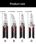 Pro Grade Wire Stripper and Crimping Pliers Kit for Electricians, showing sizes from 21cm to 22.5cm, ergonomic handle design.